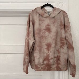 pink by victoria’s secret pink tie dye pullover hoodie sweatshirt